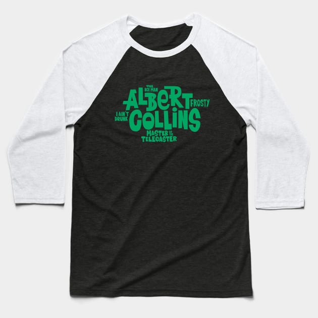The Ice man -  Albert Collins, the Master of the Telecaster Baseball T-Shirt by Boogosh